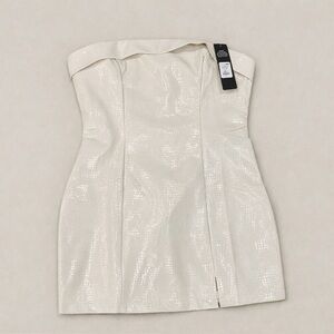 Fashion Nova Shimmering Croc Bodycon Party/Club Strapless Dress NWT